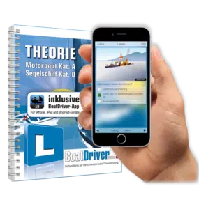 BoatDriver - THEORIE Kat. A_D App 2019 (App-Zugang 90 Tage) + Buch